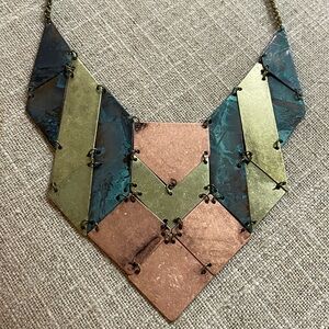 Multi-metal statement necklace